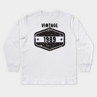 Vintage 1989 Kids Long Sleeve T-Shirt